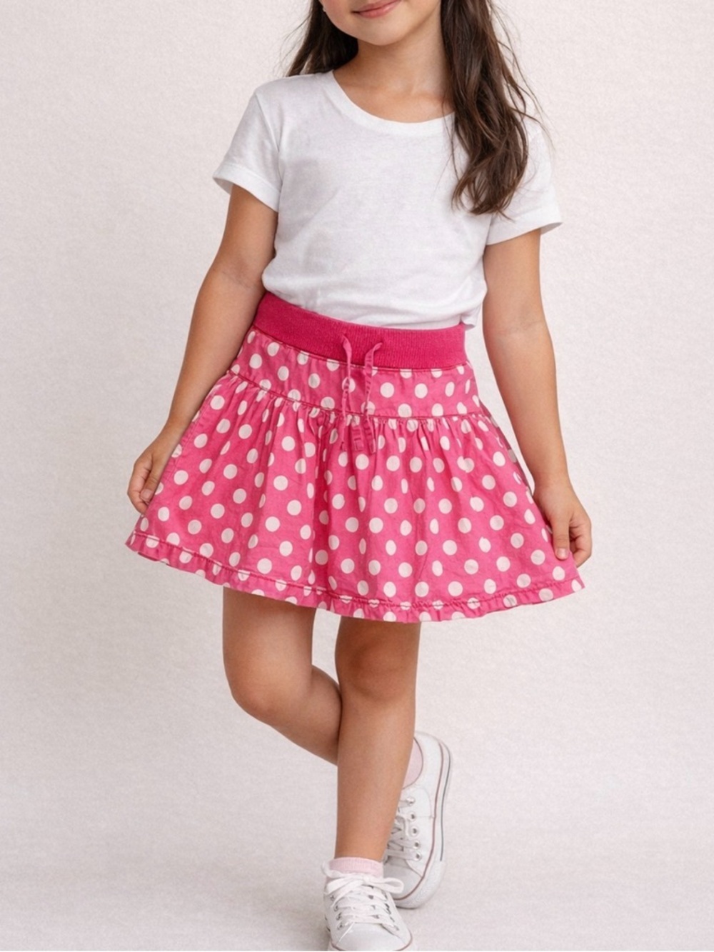 Mini Boden Girl’s Pink Polka Dot Skirt Size 7-8